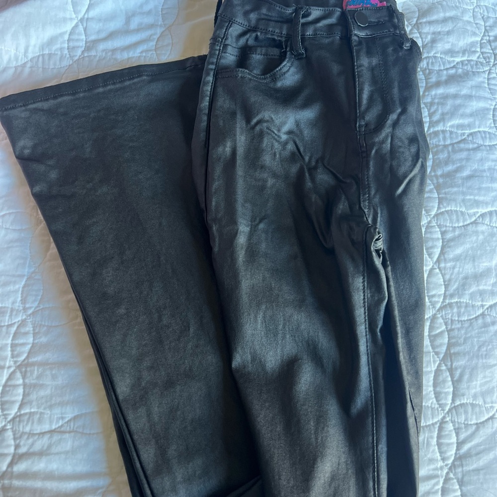 Edikted Flare faux leather pants